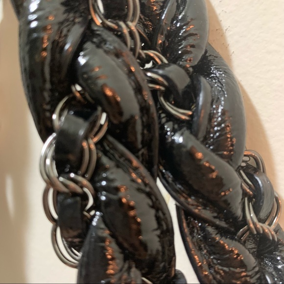 Elliott Lucca black patent leather hobo handbag - Picture 3 of 10